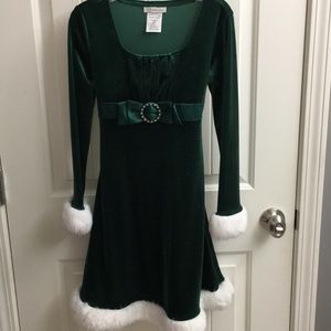 Green sparkly dress